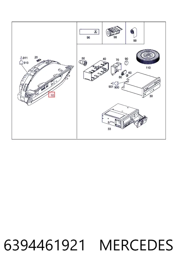Панель приборов 6394461921 Mercedes