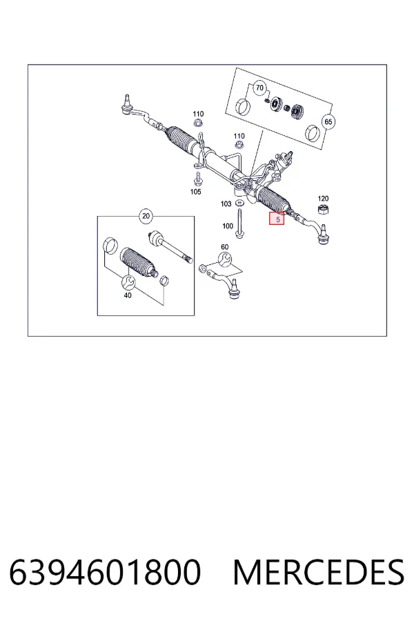 A6394601800 Mercedes Управление рулевое в сборе