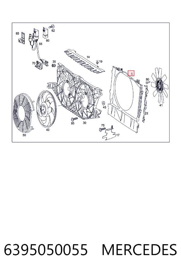 A6395050055 Mercedes Рамка вентилятора