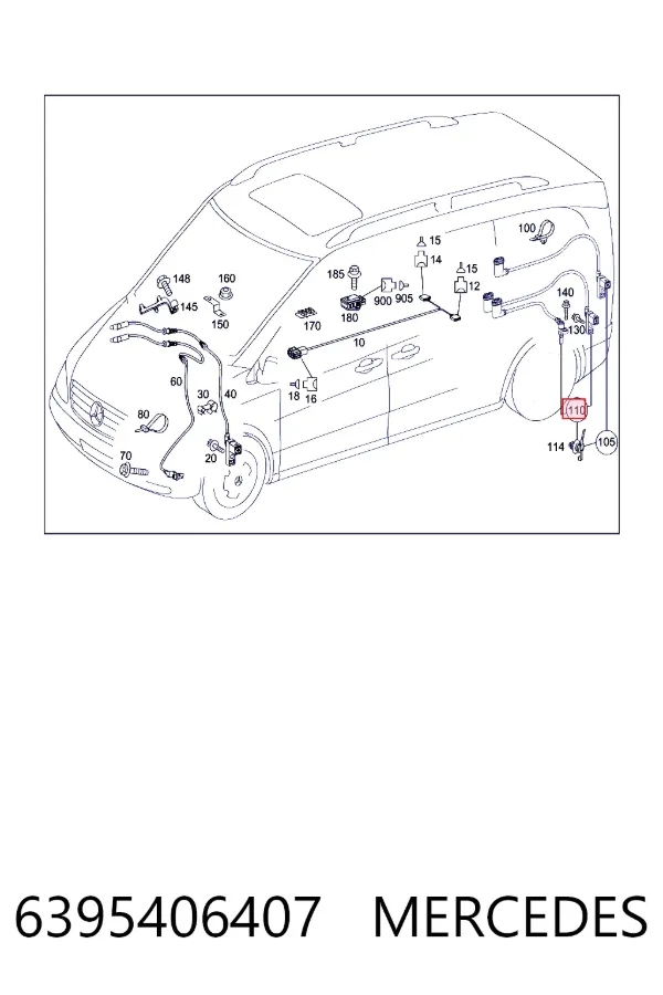 Купить A6395406407 Mercedes Датчик АБС задний правый