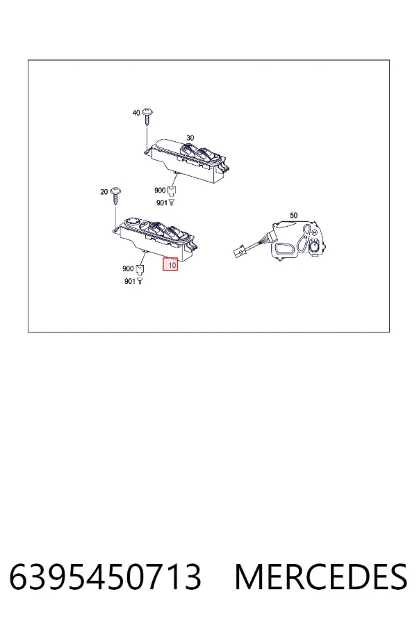 Купить A6395450713 Mercedes Кнопки переднего левого стеклоподъёмника