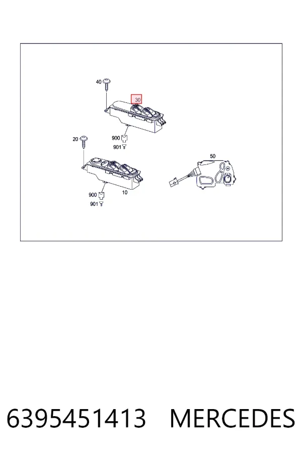 A6395451413 Mercedes Кнопки переднего правого стекло подъёмника