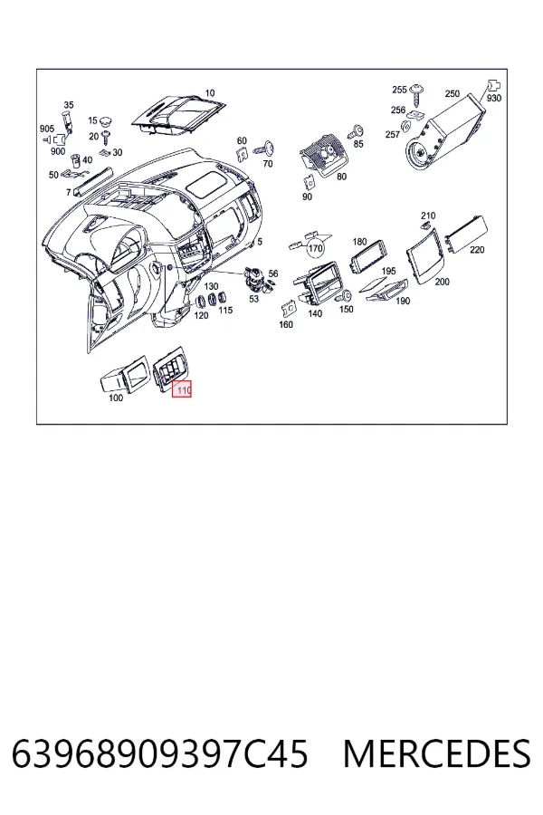  Mercedes A6396890939 цена, от 2.97 USD
