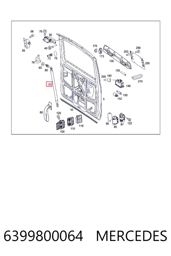 Купить A6399800064 Mercedes Амортизатор двери багажника