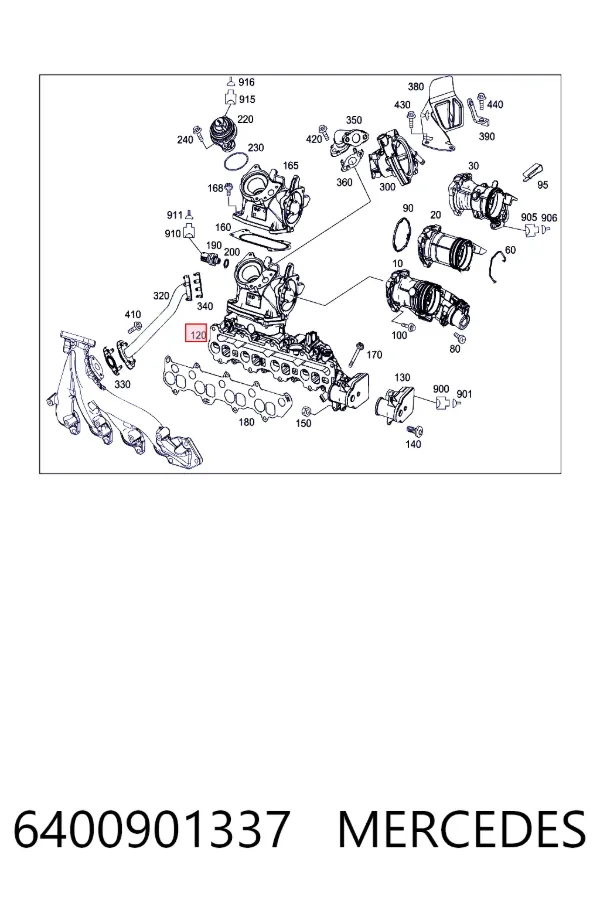 Впускной коллектор A6400901337 Mercedes