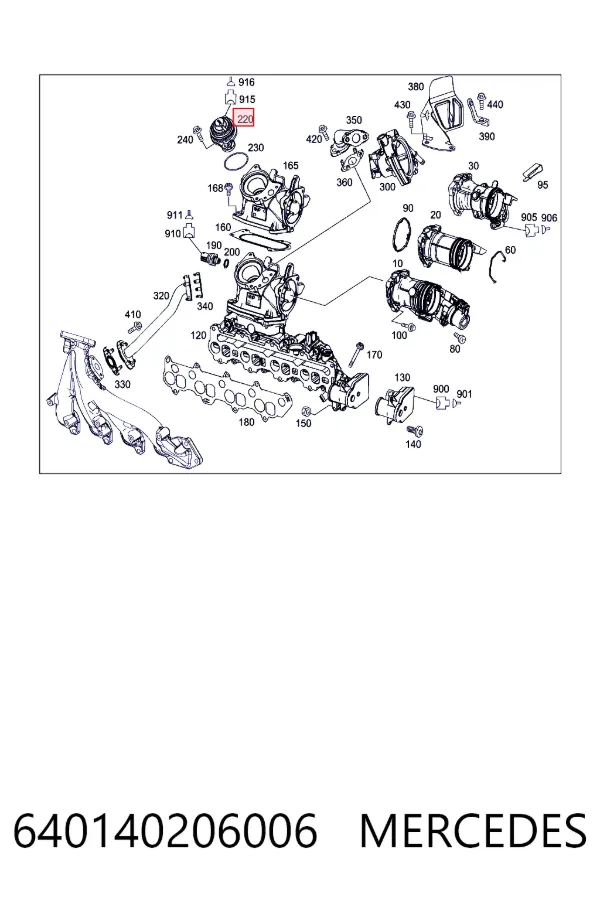 A640140206006 Mercedes Клапан рециркуляции отработавших газов EGR