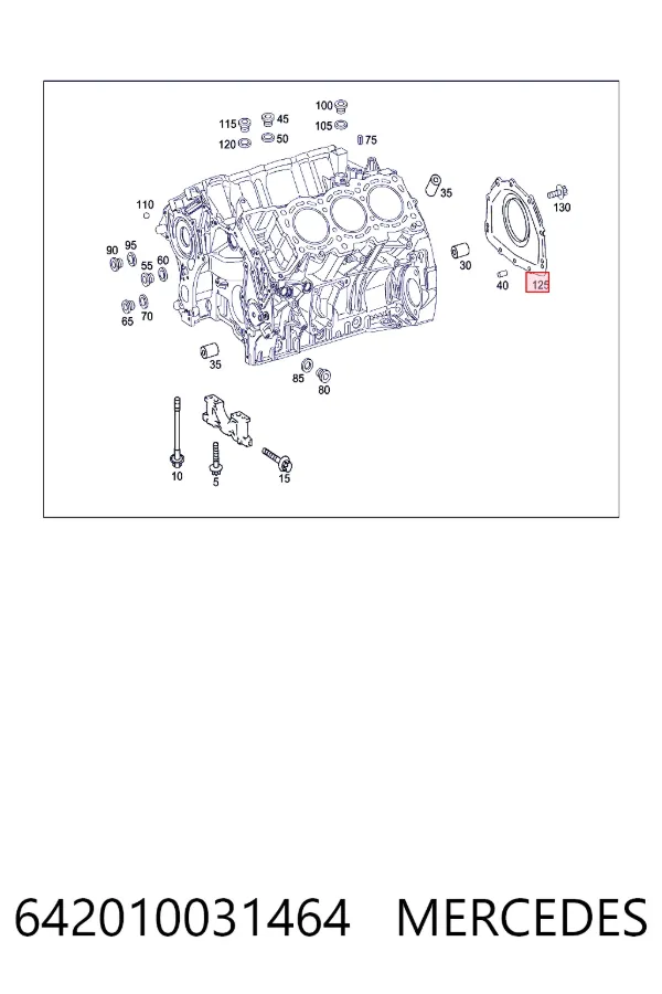 Сальник коленвала коренной Mercedes A6420100314