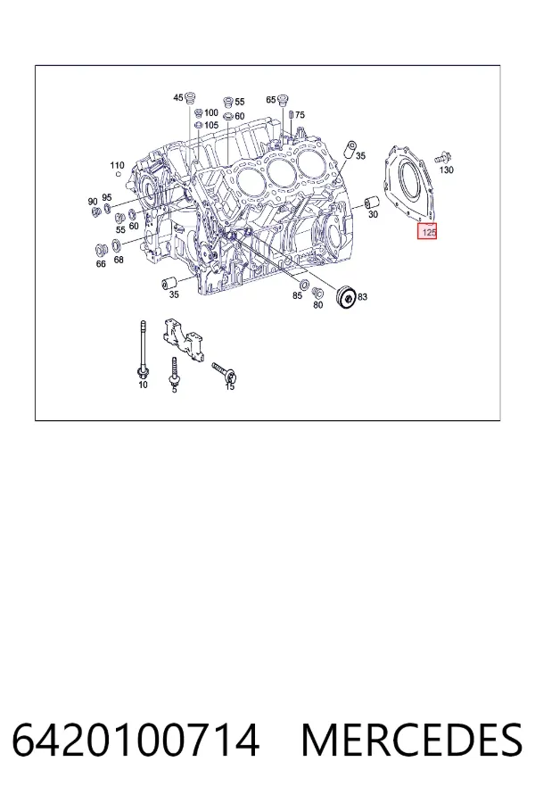 Сальник коленвала задний 6420100714 Mercedes