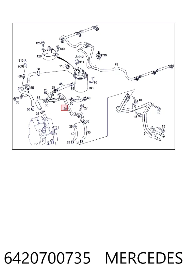  Mercedes A6420700735 цена, от 12.67 USD