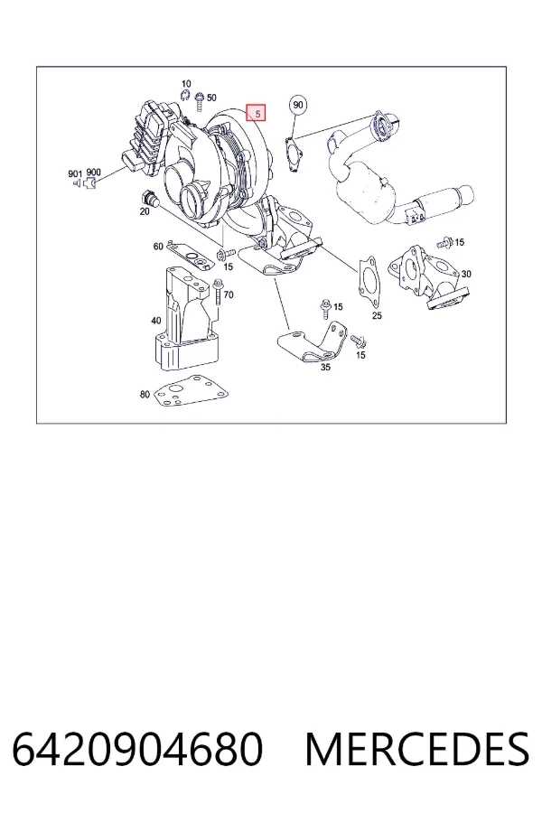 Турбонагнетатель Mercedes A6420904680 цена, от 83.69 USD