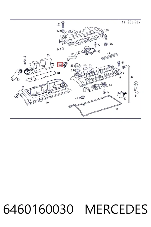 Купить A6460160030 Mercedes Подогреватель картерных газов