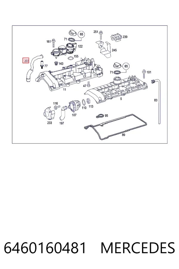 A6460160481 Mercedes Шланг для удаления воздуха