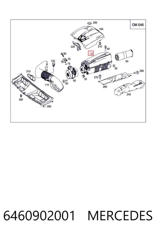 Корпус фильтра A6460902001 Mercedes