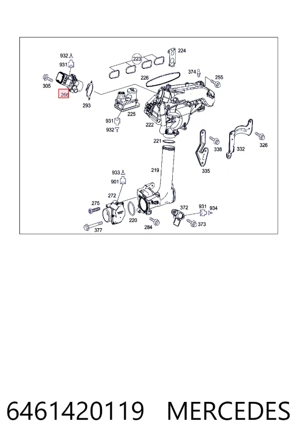Купить A6461420119 Mercedes Клапан EGR системы рециркуляции отработавших газов