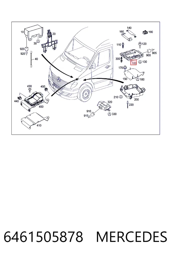 Блок управления двигателем 6461505878 Mercedes