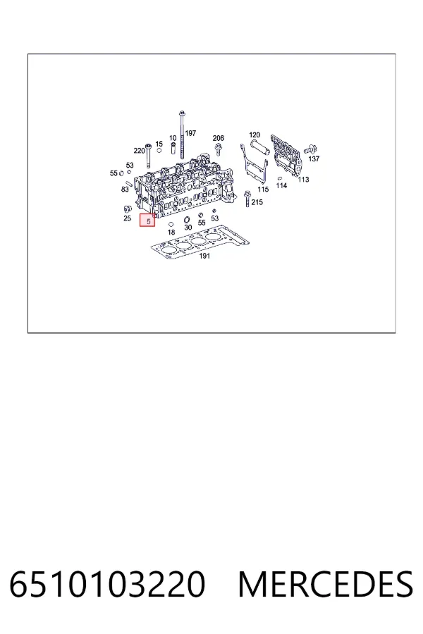 Головка Mercedes A6510103220