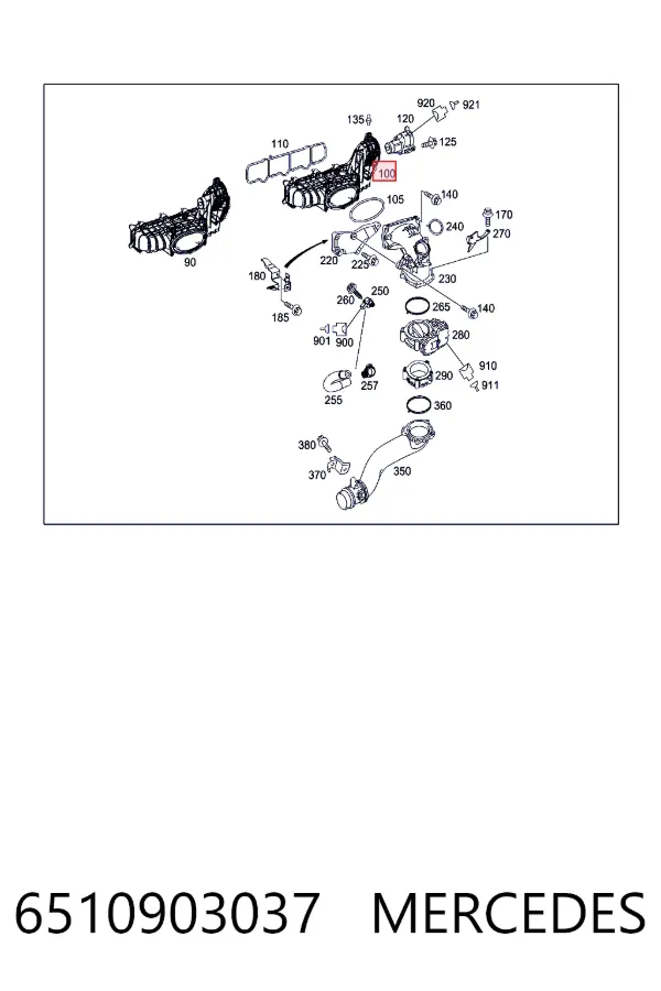 Впускной коллектор 6510903037 Mercedes
