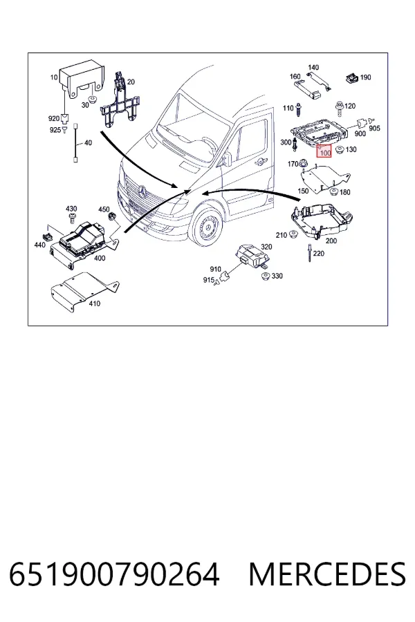 A6519007902 Mercedes Мозги двигателя