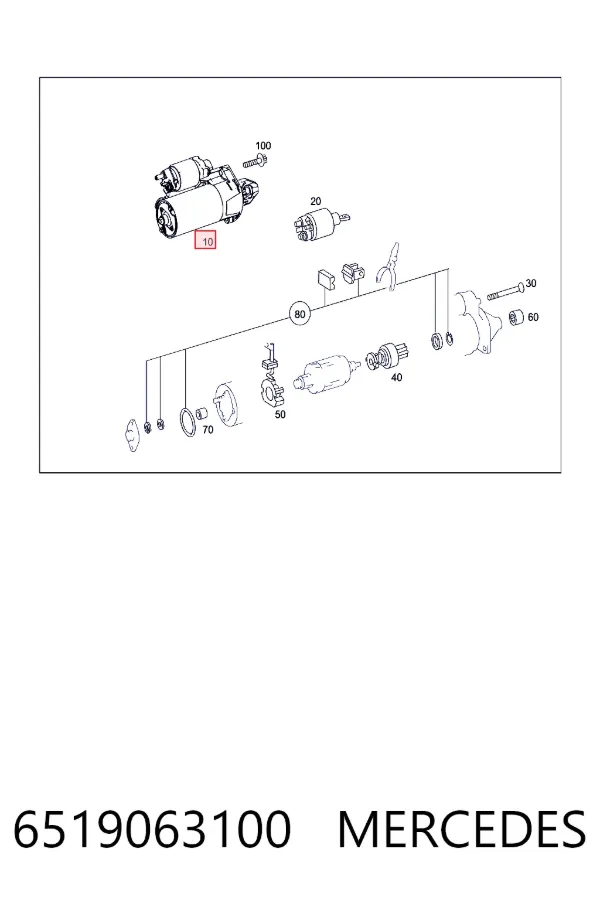 Купить A6519063100 Mercedes Стартер