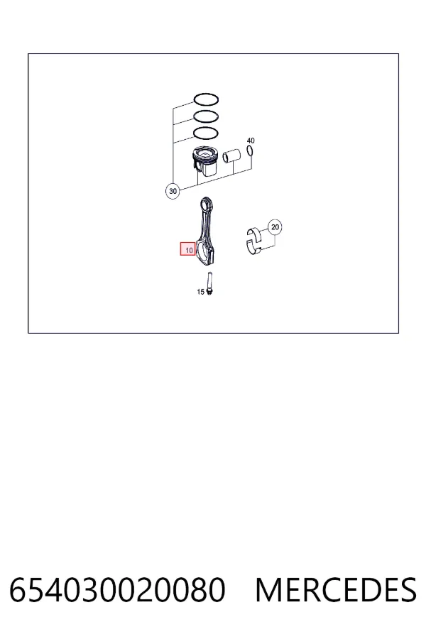 Шатун поршня ДВС Mercedes A6540300200 цена, от 34.28 USD