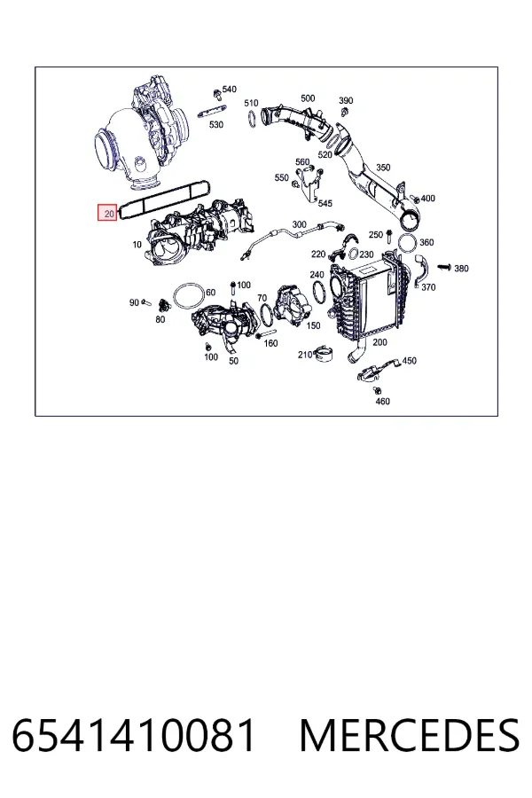 Прокладка впускного коллектора 6541410081 Mercedes