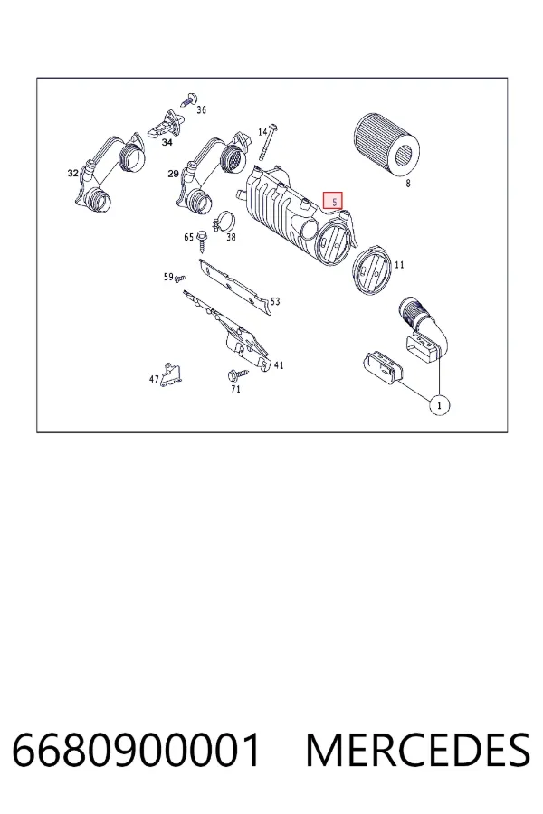 Корпус фильтра A6680900001 Mercedes