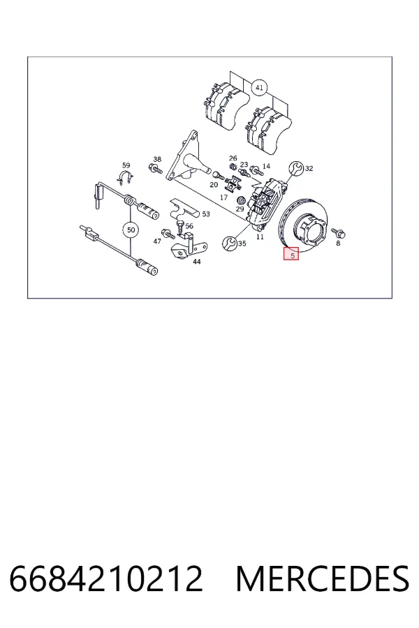Передние тормозные диски 6684210212 Mercedes