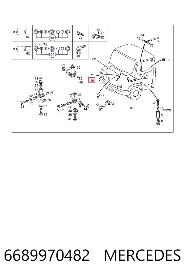 A6689970482 Mercedes Трубопровод (гидровакуумного) усилителя