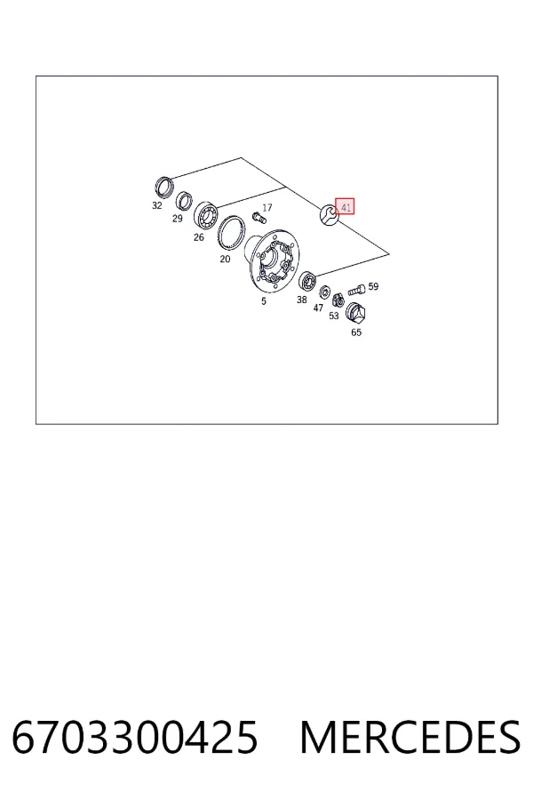 Подшипник ступицы 6703300425 Mercedes