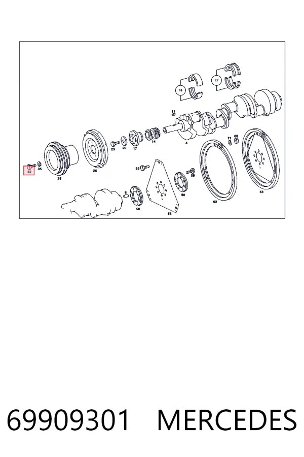  Mercedes A0069909301 цена, от 53.04 USD