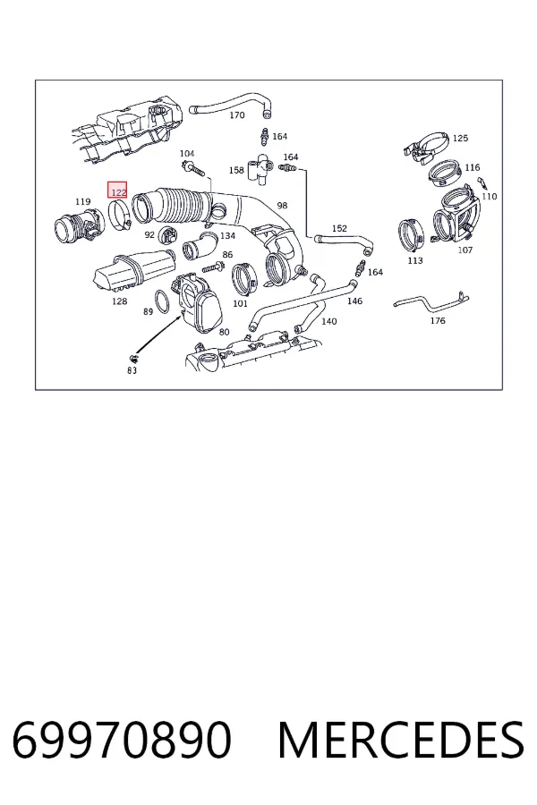  Mercedes A0069970890 цена, от 25.26 USD