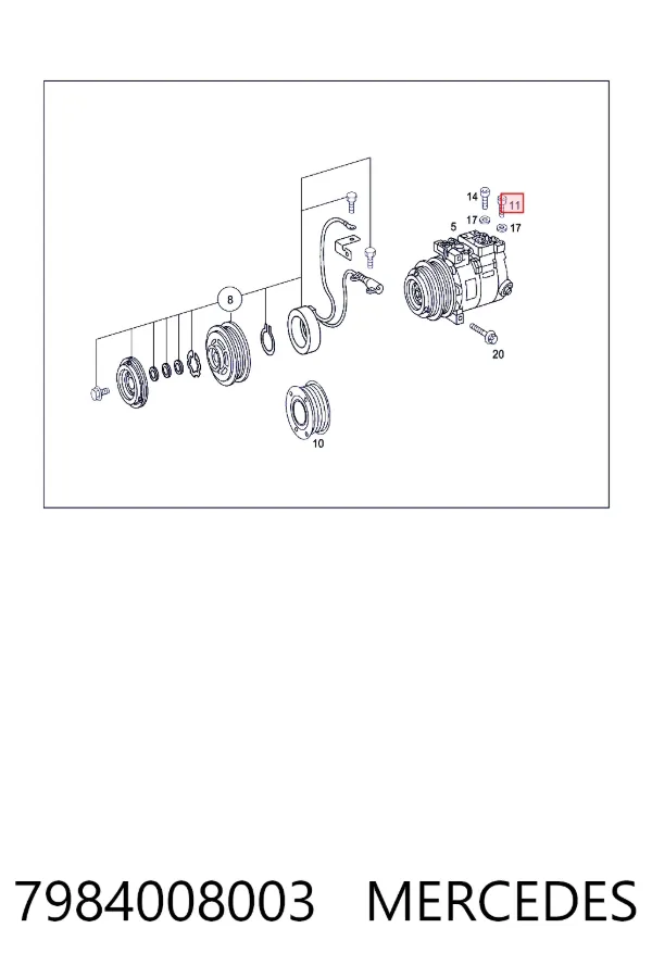 Болт крепления корзины сцепления Mercedes N007984008003 цена, от 5.42 USD