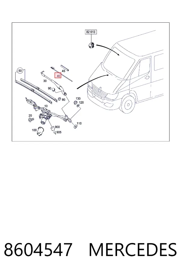 Форсунка омывателя 8604547 Mercedes