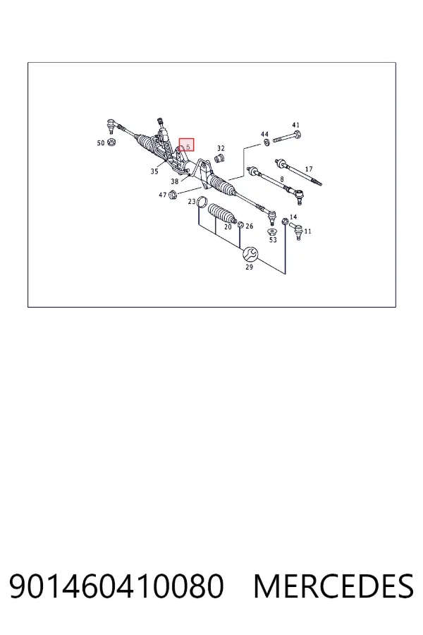 Рейка рулевая Mercedes A9014604100