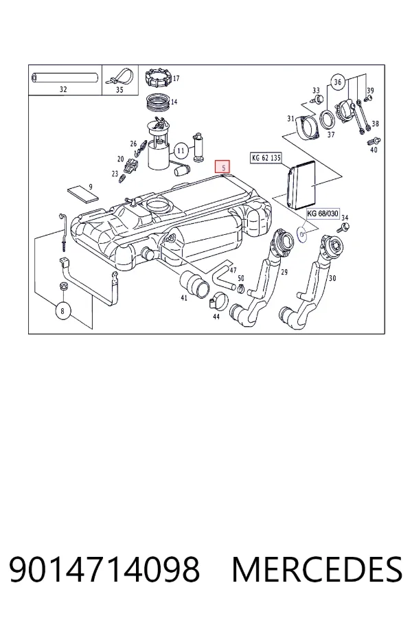 Бензобак 9014714098 Mercedes