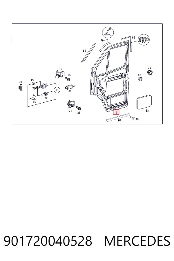 Дверь передняя правая Mercedes Sprinter I 3-t
