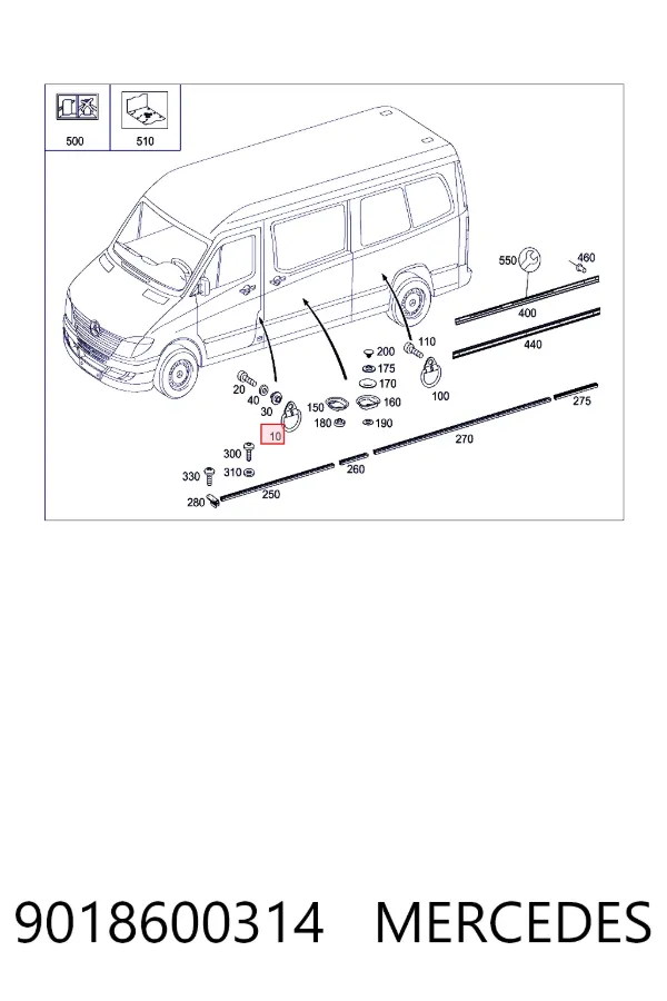 Петля крепления груза 9018600314 Mercedes