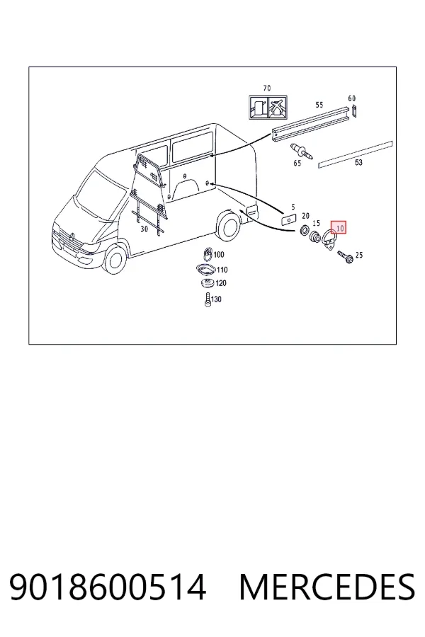 Петля крепления груза 9018600514 Mercedes