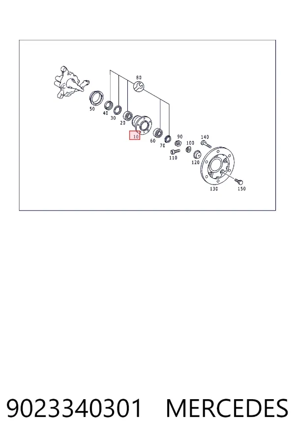 Передняя ступица 9023340301 Mercedes