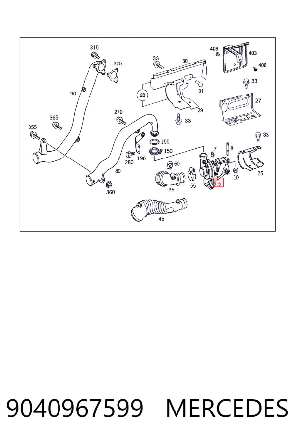 Турбина 9040967599 Mercedes