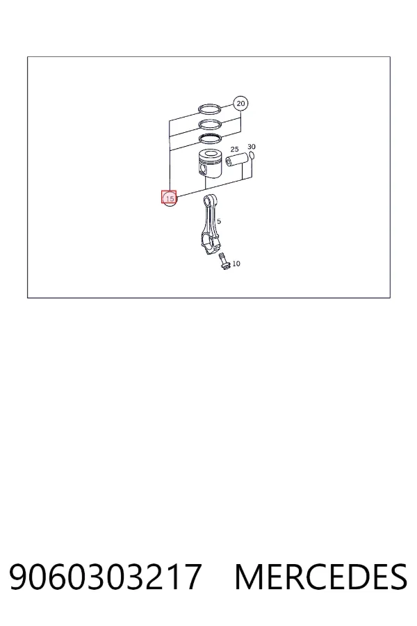 Комплект поршневой A9060303217 Mercedes