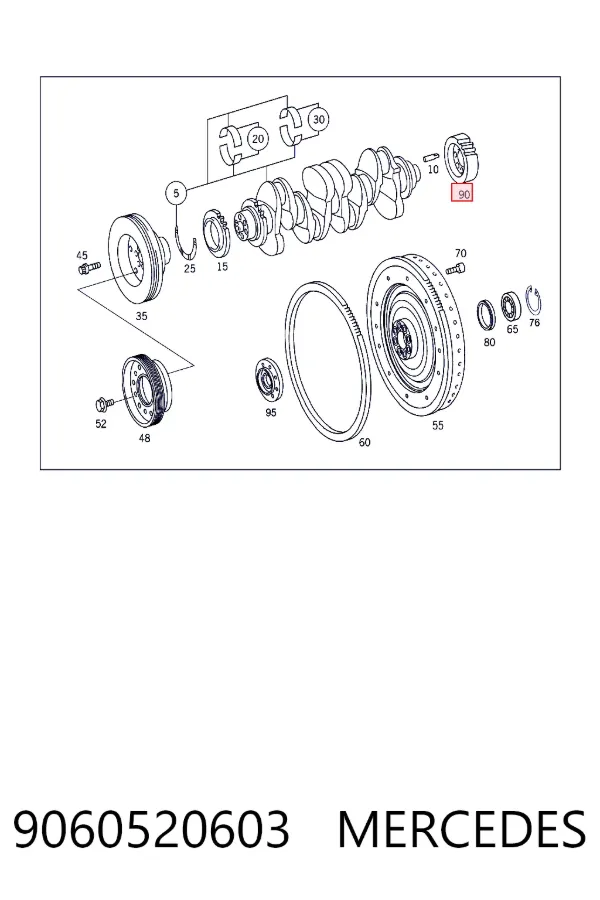 Купить A9060520603 Mercedes Шестерня привода коленвала двигателя