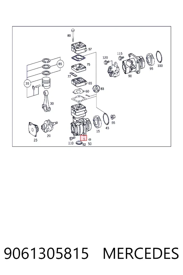 Купить A9061305815 Mercedes Компрессор пневмосистемы (TRUCK)
