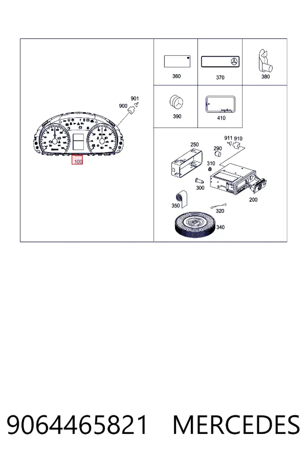 Панель приборов 9064465821 Mercedes