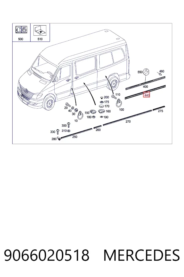  Mercedes A9066020518 цена, от 326.67 USD