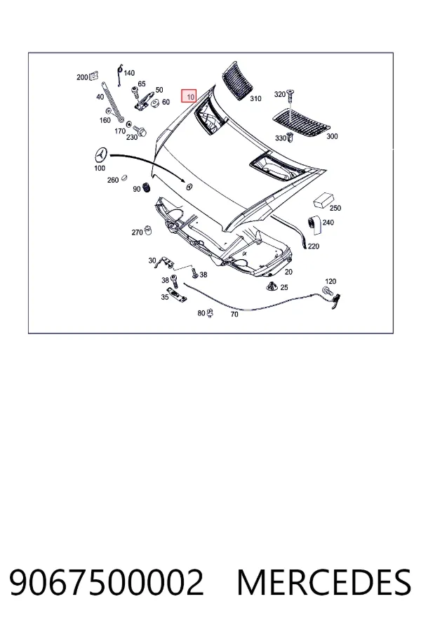 Капот 9067500002 Mercedes