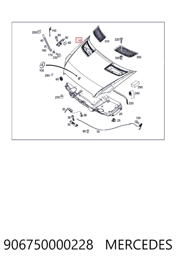 Капот 906750000228 Mercedes
