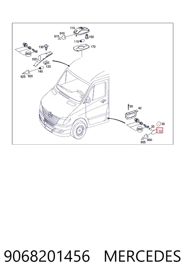 A9068201456 Mercedes Фонари опознавательные