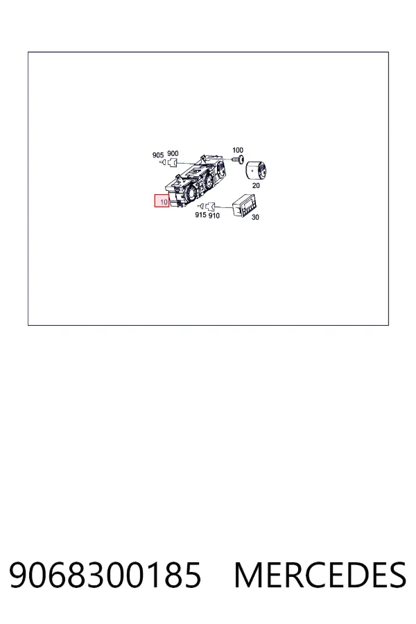 Блок управления кондиционером 9068300185 Mercedes