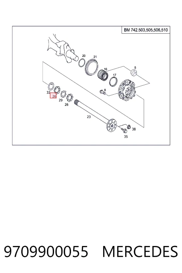 A9709900055 Mercedes 